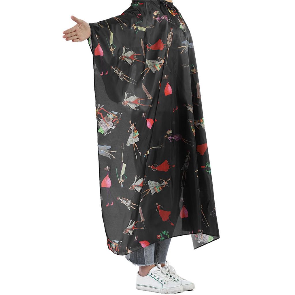Black with Red Stripes Salon Hair Cut Hairdressing Barbers Hair Cutting Cape For Adult
