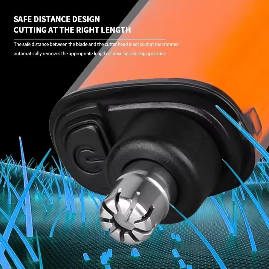 2 In 1 Portable Electric Nose Hair Trimmer USB charging Nose Ears Hair Eyebrow Trimmer for Men Rechargeable Painless set