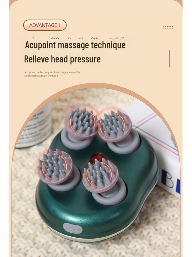 Rechargeable Electric Head Massager for Cats: Multifunctional Smart Scalp Relaxation Tool