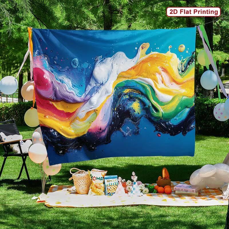 

2D Modern Marble Swirl Paint Splash Photo Booth Background 47.2x31.5inch/120*80cm