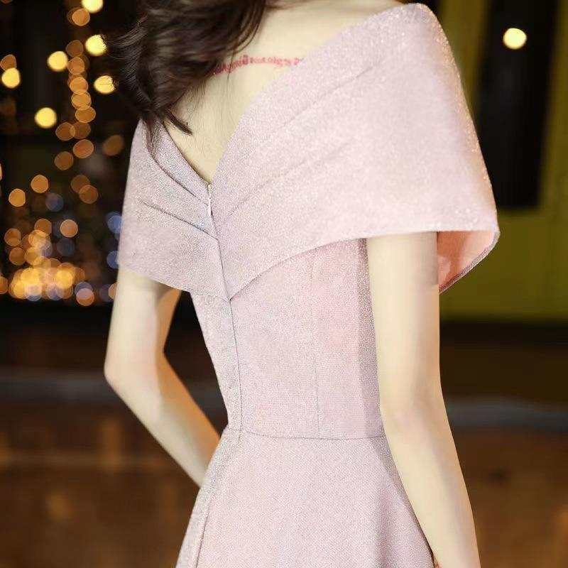 Toast large size evening dress women's 1011 new banquet host elegant temperament annual meeting show thin performance art test car model