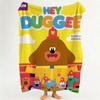 Cartoon Hey D-Duggee Throw Flannel Throw Blanket Suitable for Sofa Living Room Bedroom