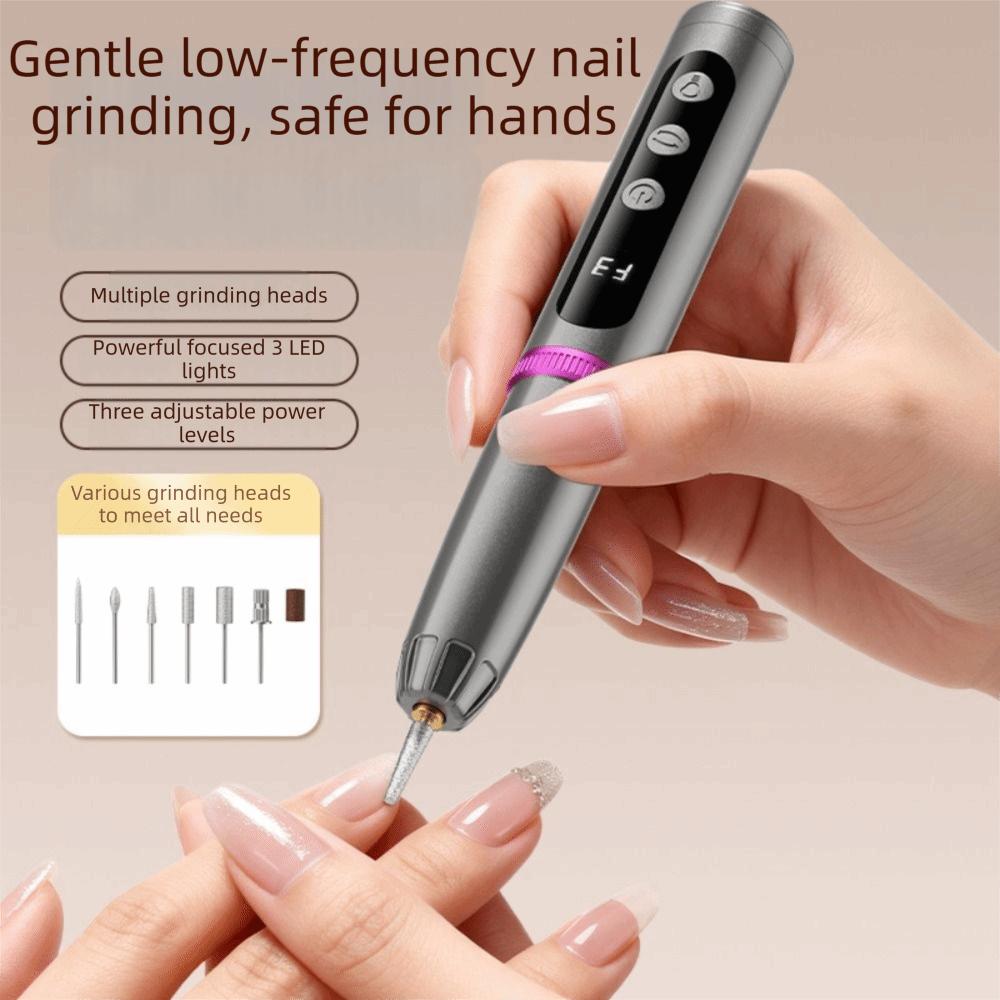 Low Noise Nail Drill Machine Pen-Style Nail Polisher Safe Electric Nail Drill  Home Use