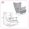 Diana Rocking Chair, Scandinavian, Family Meble, Grey-beige Velvet