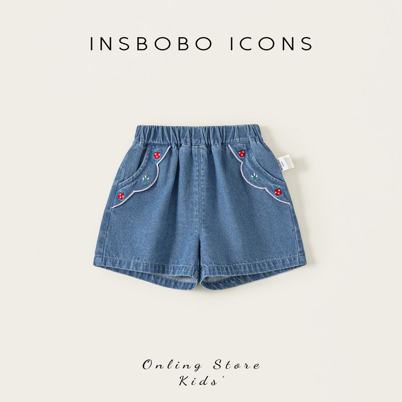 Insbobo Children Pants Summer Thin Baby Denim Baby Girl Shorts 2025 Early Summer Wear Match Fashionable Children s Clothing Cowboy Blue 90