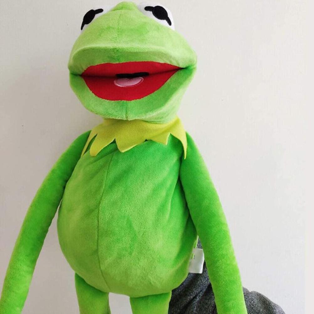 60cm Frog Hand Puppet Anime Frog Show Plush Toys Baby Kids Birthday Gift