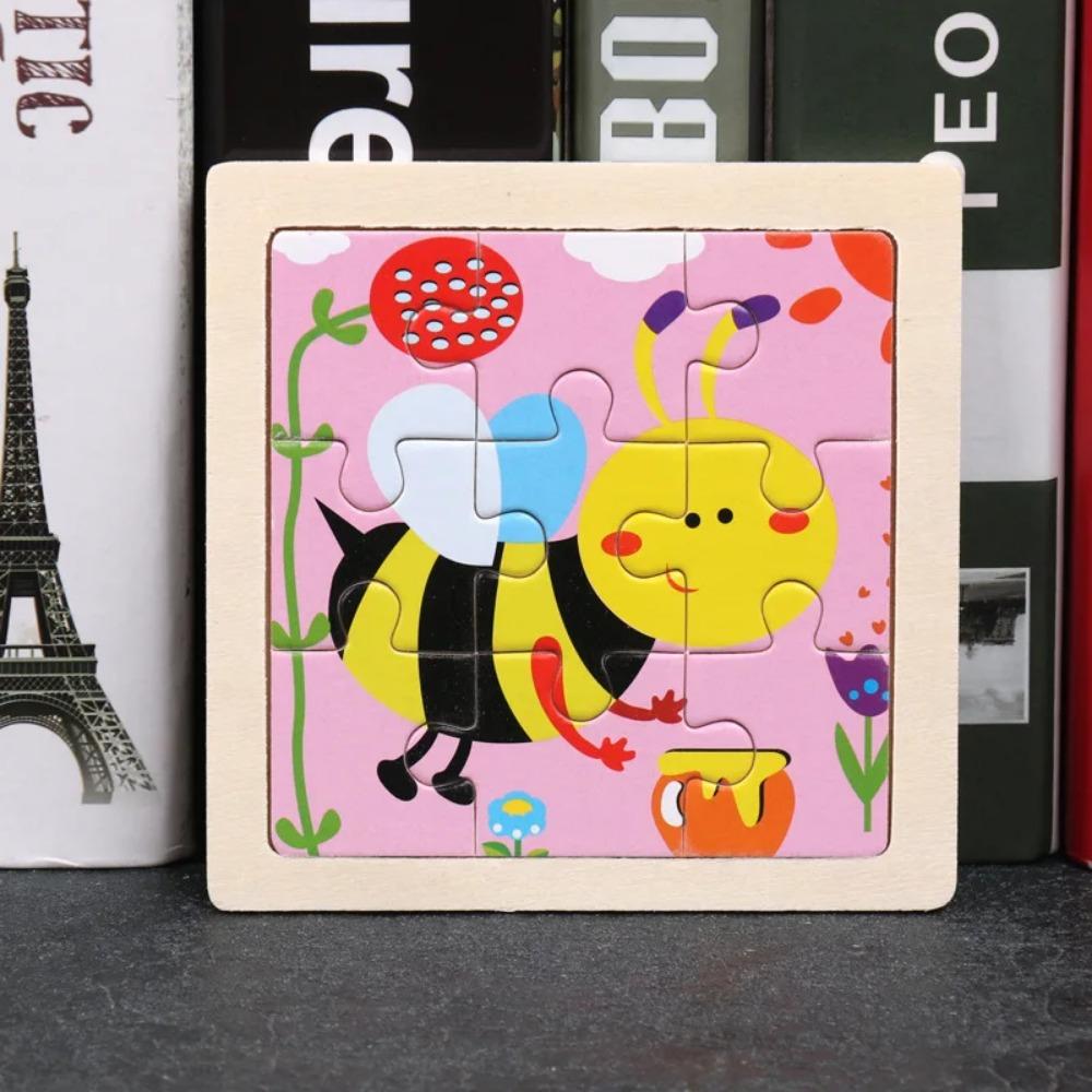 9 ks Drevené puzzle malej veľkosti Montessori hračky pre bábätká Skladačka 3D puzzle dosková hra Vzdelávacie hračky pre deti Darček