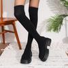Women Knee-High Boots Comfortable Elastic Socks Boots Outdoor Thick Sole Shoes For Women Autumn/Winter Brand Fashion Boots Women