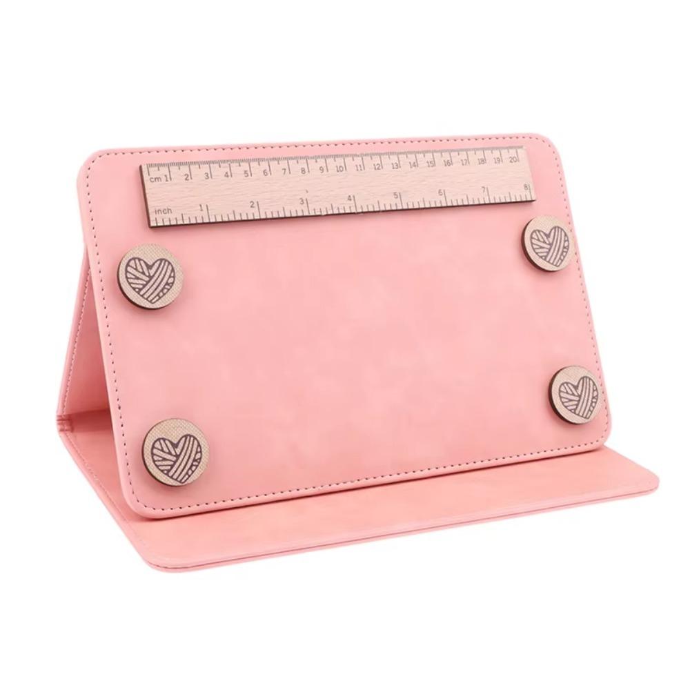 

Foldable Knitting Chart Holder Rack Magnetic Ruler Crochet Chart Keeper Knitting Lovers рожевий