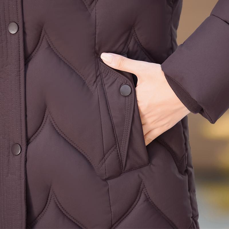 Nadměrné velikosti XL-6XL Zimní bundy Dámské svrchní oblečení S kapucí Hřejivé Ležérní Zimní kabát Dámské parky