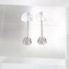 [Nuevo] Pendientes de tuerca de Diamante Pt900 0.13ct, 0.13ct Pendientes/g518-92