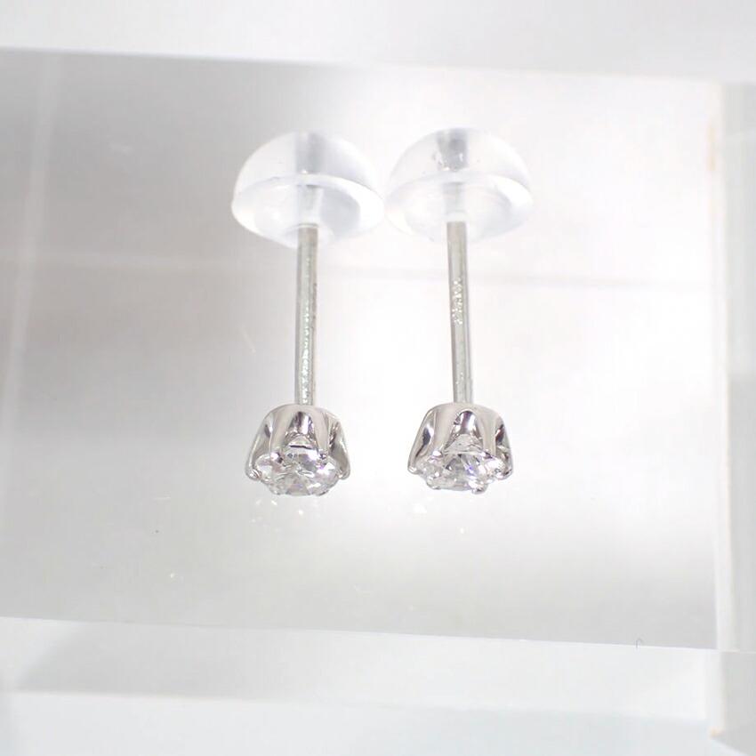 [New] Pt900 Diamond Studs 0.13ct, 0.13ct Earrings/g518-92