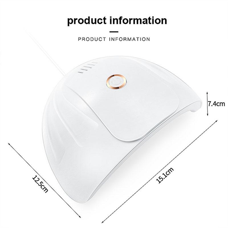 Lampă UV pentru uscător de unghii, cu senzor automat, 18 LED UV, pentru toate gelurile, manichiură profesională, pedichiură, unghii