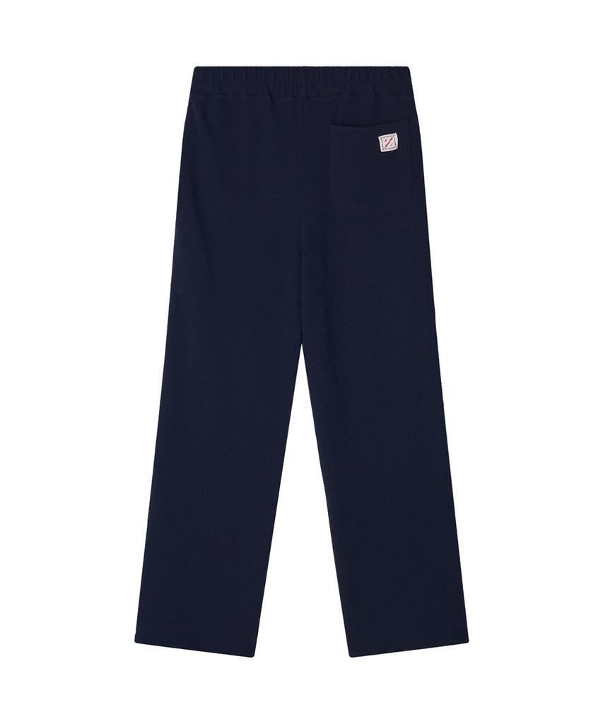 Minasu Waffle Wide Pants_Navy