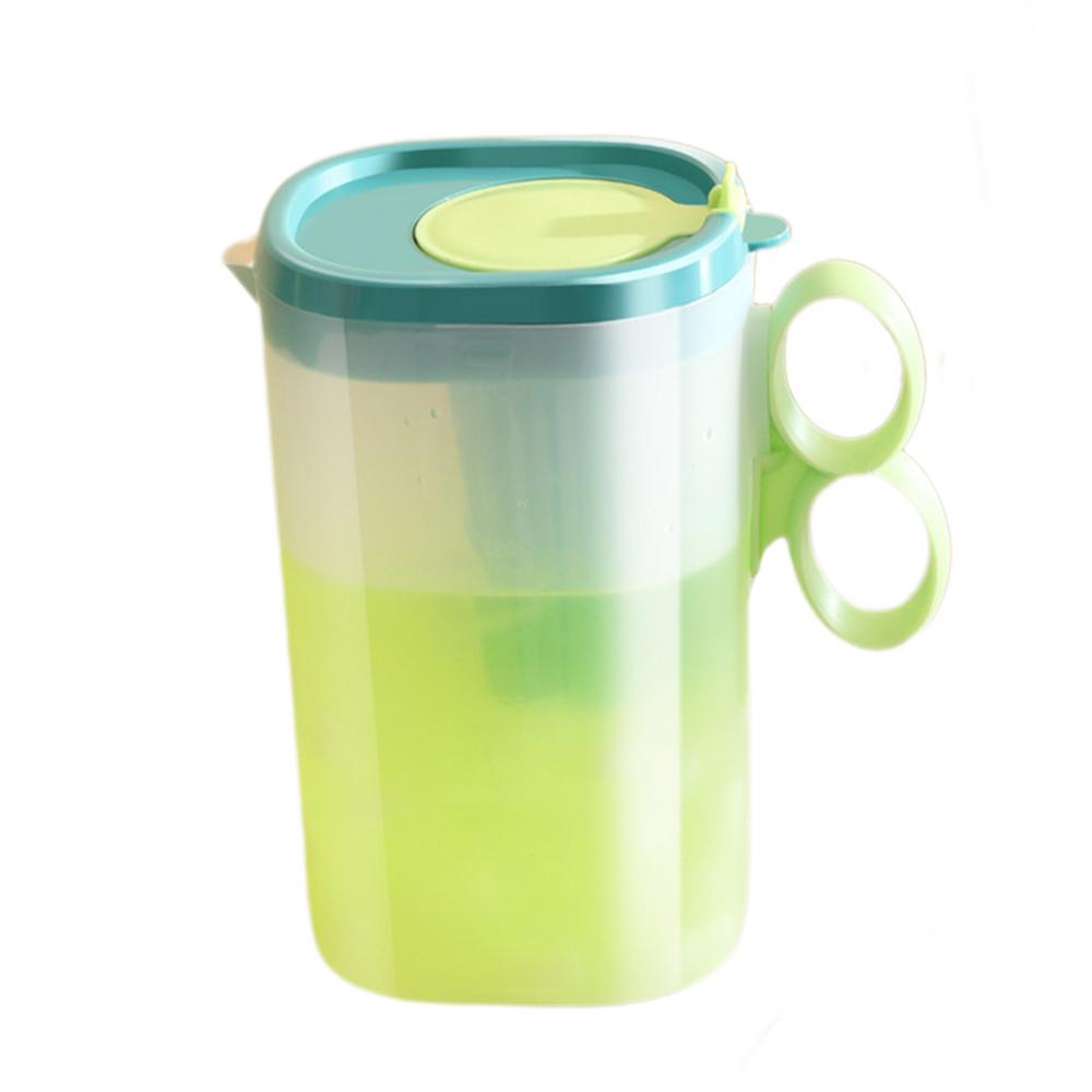 Juice Pitcher 2.2L Water Pitcher Lid Juice Containers Lids High-Capacity Drink Pitcher With Anti-Scalding Handle For Fridge Milk