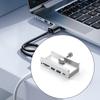 Aluminium Clip Adapter 5Gbps High Speed 6 Port USB3.0 Type C 3.5MM USB Splitter Docking Station Expander for Laptop