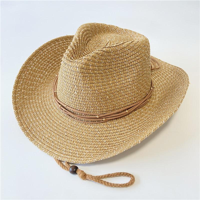New western cowboy hats for men and women can take summer vacation travel sunscreen sun hat retro sun hat knight hat