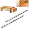 2PCS New Smooth Glide Bearing Drawer Slides Two Way Slide 17mm Wide Drawer Rail Ball Bearing Slide Kitchen