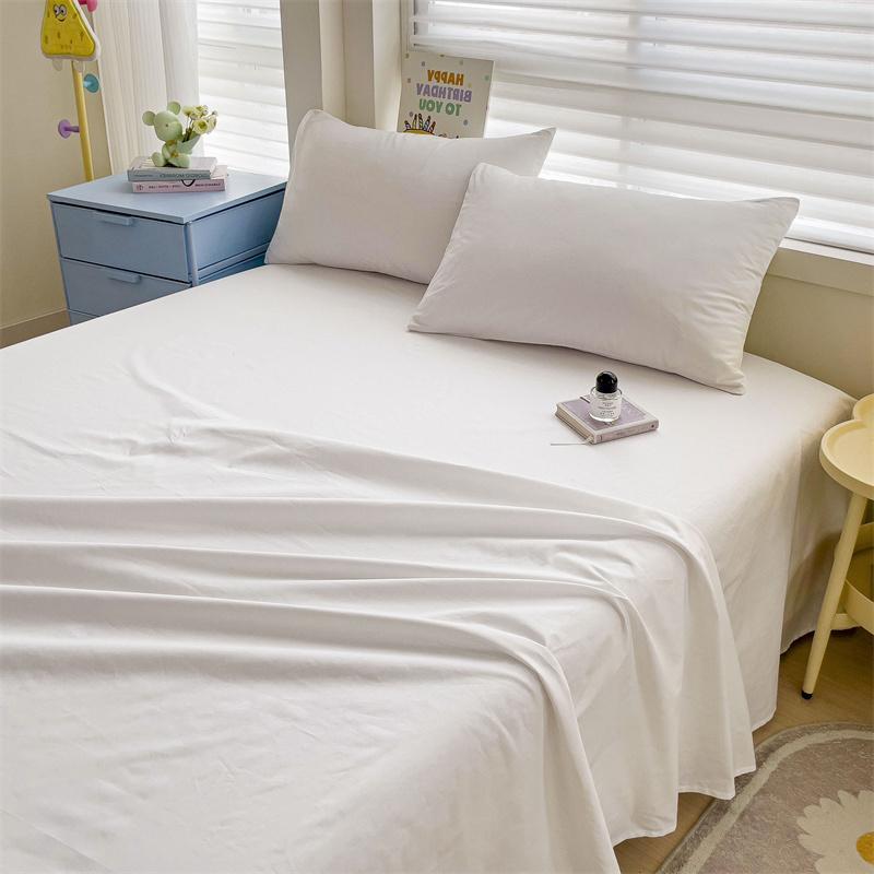 New Thick Minimalist Striped Brushed Bed Sheet for Single Double Student Dormitory