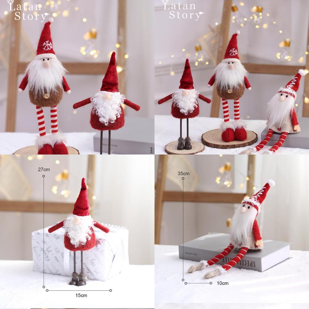 Kerstman Beeldje Met Modern Ontwerp Voor Feestelijke Decoratie