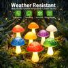 Solar Garden Light, New Solar Mushroom Light with 8 Cracked Mushrooms, Outdoor Landscape Lighting, Colorful Garden Decorative Light