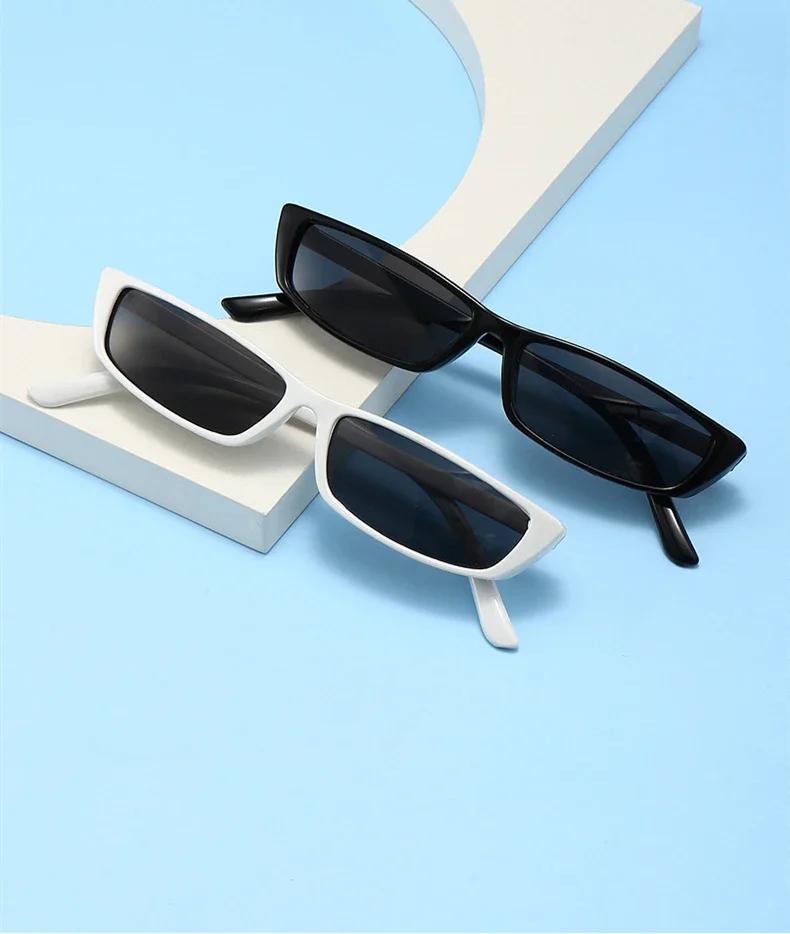 Fashion Vintage Small Rectangle Sunglasses Girls Boys Black White Brand Designer Sun Glasses UV400 Shade Outdoor Sunglasses