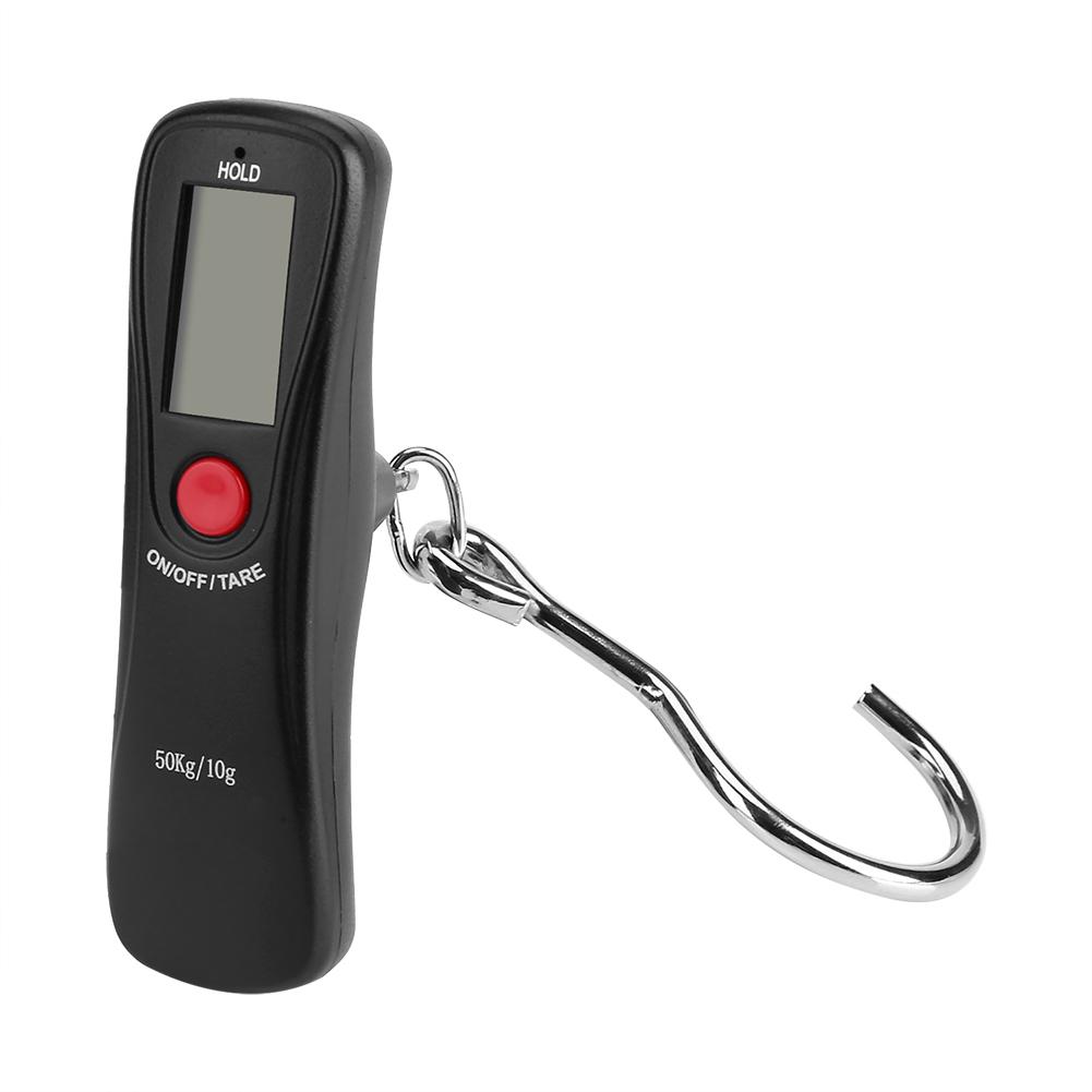 Digital LCD Display 50kg/10g Luggage Scale, Portable Travel Weighing Scale with Backlight sy Rding, Idl for Luggage, Fish, Food, Jewelry