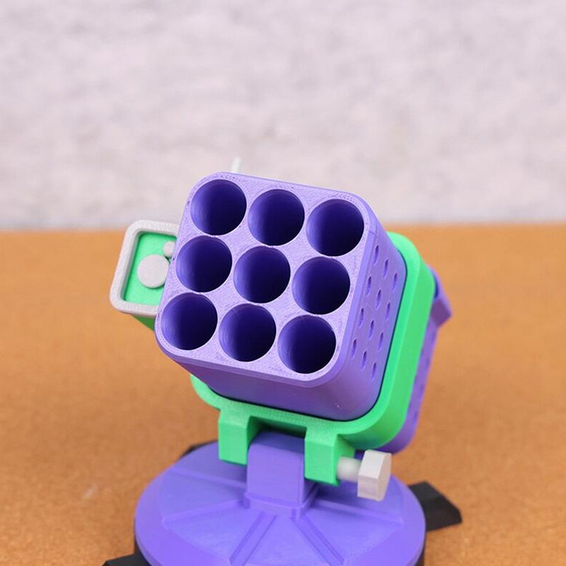 3D Printed Rocket Cannon Turret Pen Holder Creative Desktop Organizer Desktop Decoration OneSize