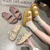 Fashion Versatile Slippers 2025 Summer New Thick-soled Heightening Cool Slippers Women Wear One Word with Casual Slippers