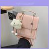 Stylish Black Pu Backpack For Women With Unique Design And Beautiful Aesthetic Touches