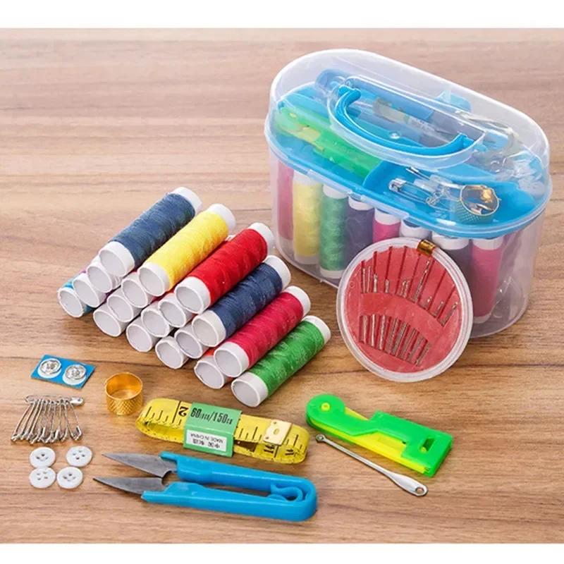 1set Sewing Accessories Portable Sewing Box Kitting Needle Quilting Thread Stitching Embroidery Craft Sewing Tools Supplies