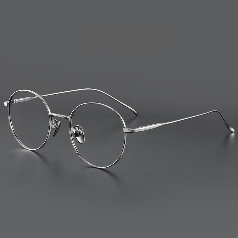 Vintage Bequeme Myopie Brille Mode Runde Reine Titan Brillen Luxus Korrektur Presbyopie Brillen