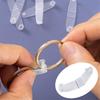 AA58 200 Pcs Plastic Keychain Clips, Acrylic Keychain Connector, Clear Keychain Clips for Crafts, Keychain Attachment