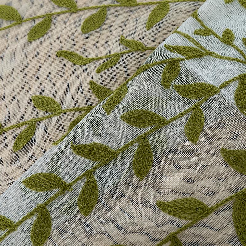 

Плетеные вышитые оконные экраны, готовые тканевые марлевые шторы, марлевые шторы на кулиске Unit price of one meter yarn белый