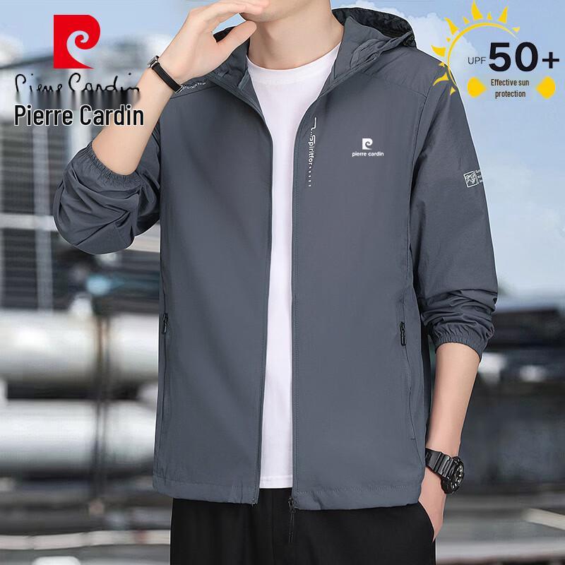 Pierre Cardin Men s Lightweight Hooded Sun Protection Jacket 4XL