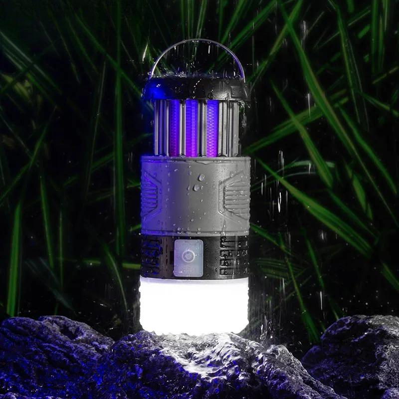 Solární lampa proti komárům UV světlo na hmyz USB dobíjecí elektrická past na mouchy lapač skládací přenosný zabíječ hmyzu repelentní světlo
