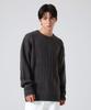 AGOD Crew Neck Oversized Cable Sweater Knit [Charcoal]