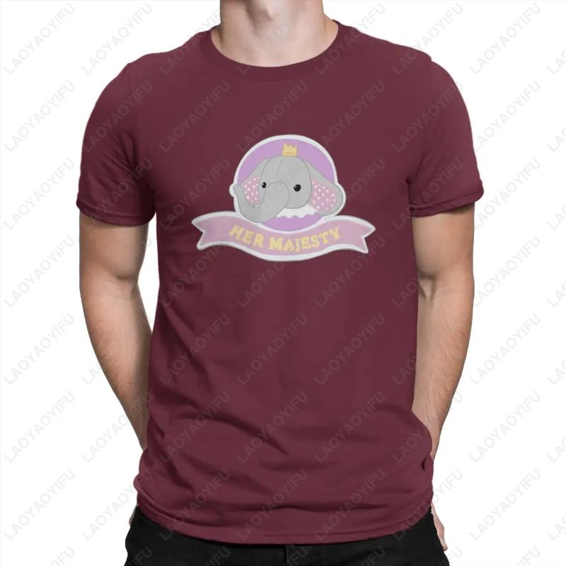 Majesty Cutie Elefant Streetwear Einzigartiges Geschenk Es Braucht Zwei T-Shirt Herren Damen Paar Mode Lässige T-Shirts Baumwolle Bequeme Oberteile