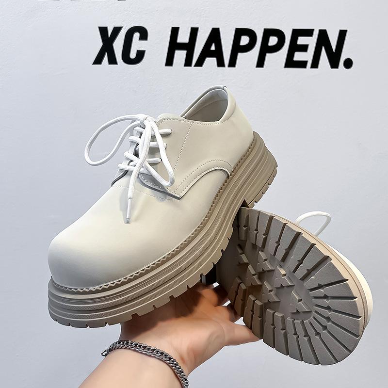 Martin boots men's platform heightening derby shoes retro old big head shoes men's lace-up short boots 24342-A