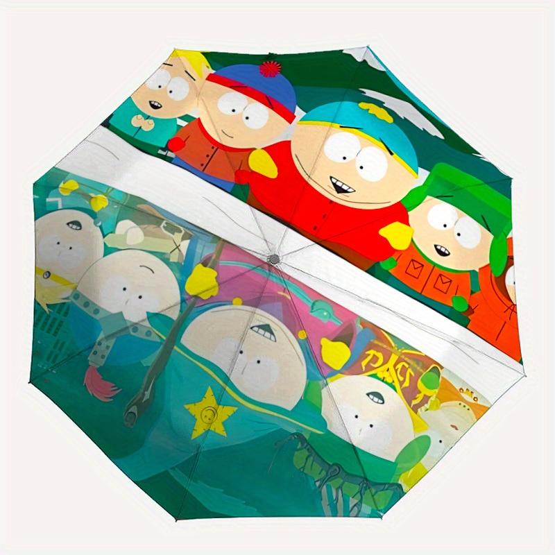 

1pc South Park Automatic Folding Cute Umbrella, 8 Ribs for All-Season Use, Portable for Travel & Outdoor Activities078