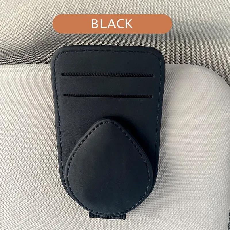 Car Auto Sun Visor Glasses Box Sunglasses Clip Card Ticket Holder Stand Fastener Pen Case Eyeglasses Car Accessories Woman