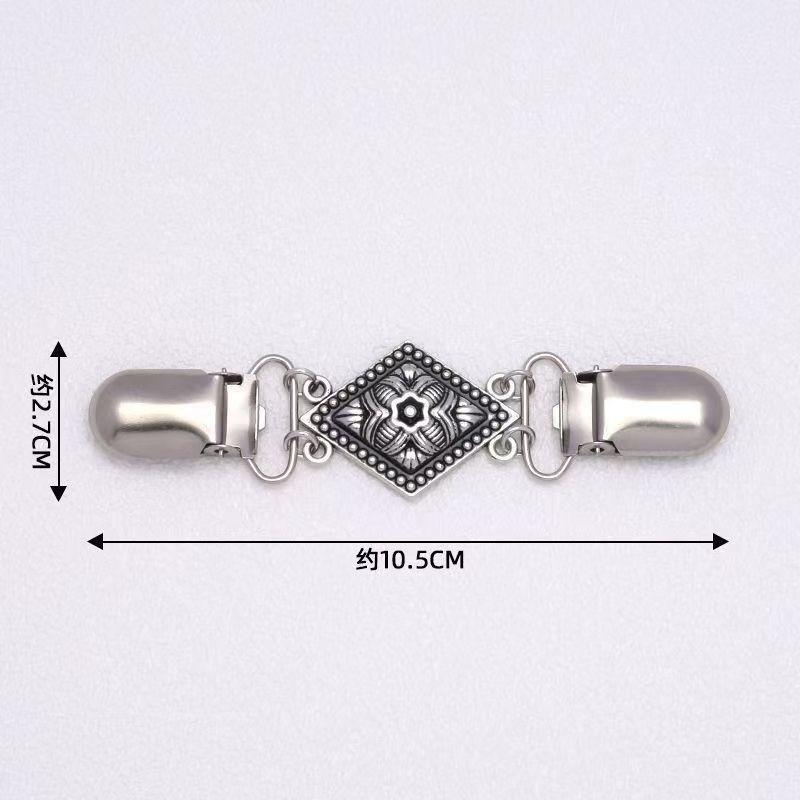 Vintage Hollow Flower Collar Clip Shawl Connection Buckle Women's Sweater Clip Lace Geometric Vintage Hollow Flower