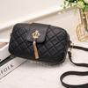 Embroidered Rhombus Pendant Camera Bag New Fashion Shoulder Crossbody Niche Women's Bag