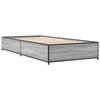 VidaXL Bed Frames Sonoma Grey 75x190 Cm Engineered Wood and Metal Bed Bedroom Furniture Guest Bed Slatted Base 845124