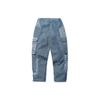 Li Ning Sports Fashion Series Pattern Print Drawstring Cuffed Woven Denim Pants Men Pants Hometown-Blue AJER005-1