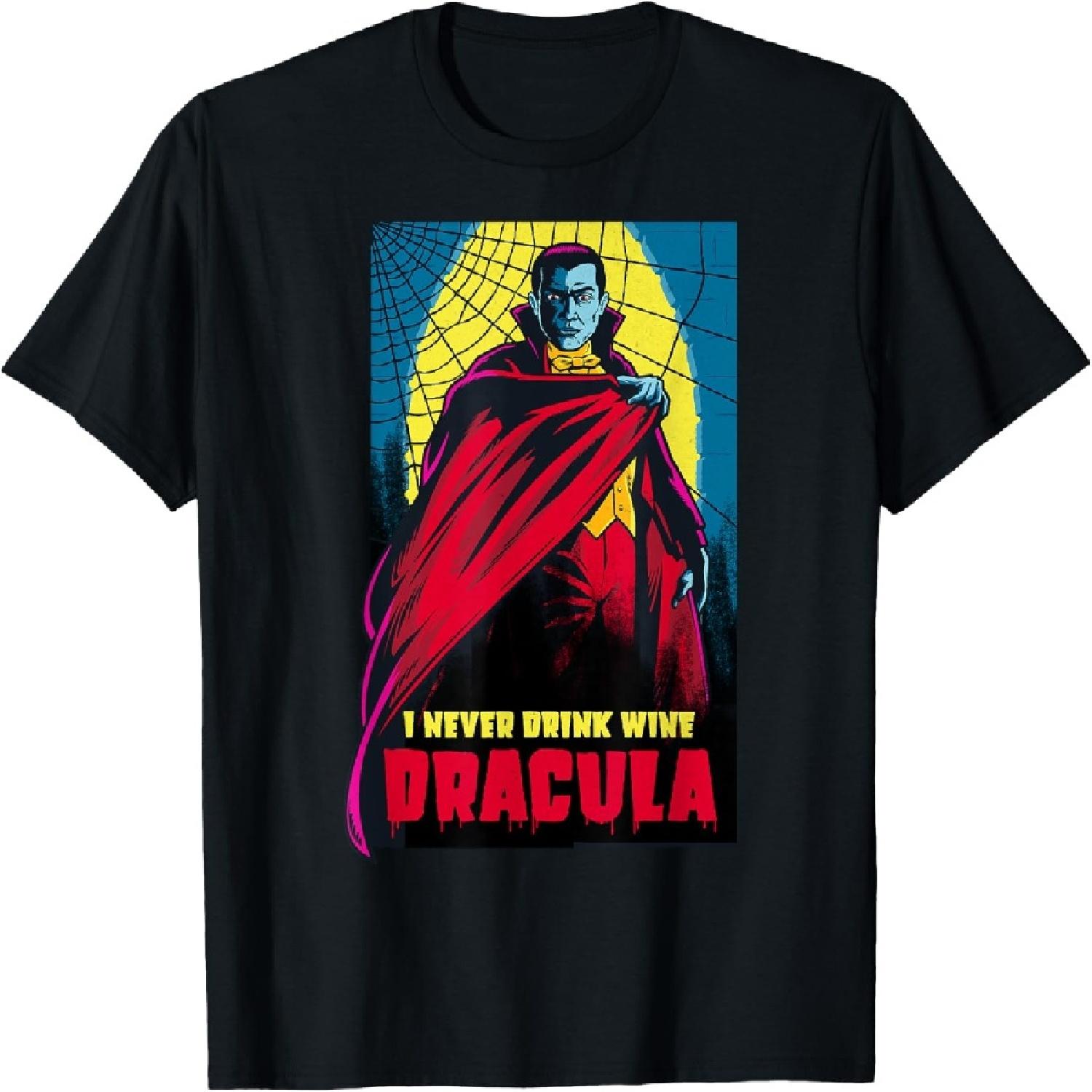 Я никогда не пью вино Футболка Дракула XXXXXL разноцветный