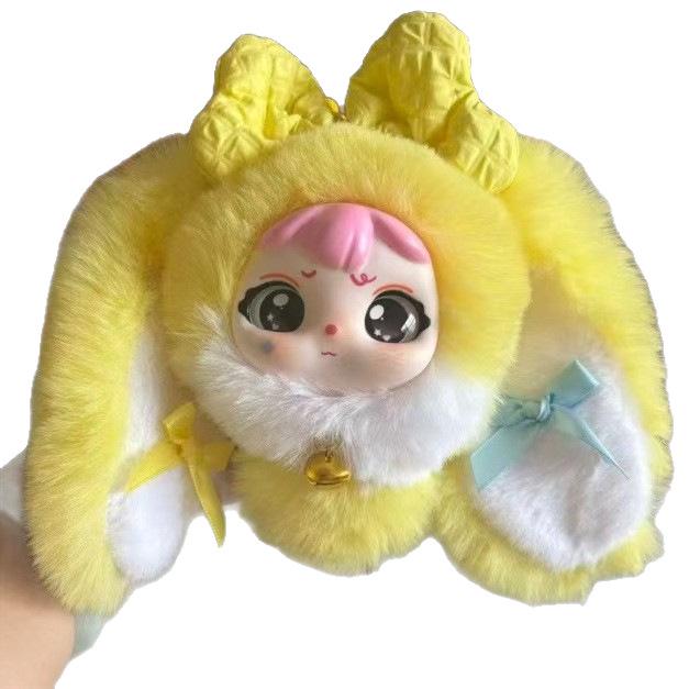 Lucky Rabbit Silicone Plush Pendant: Cute Doll Ornament for Gift