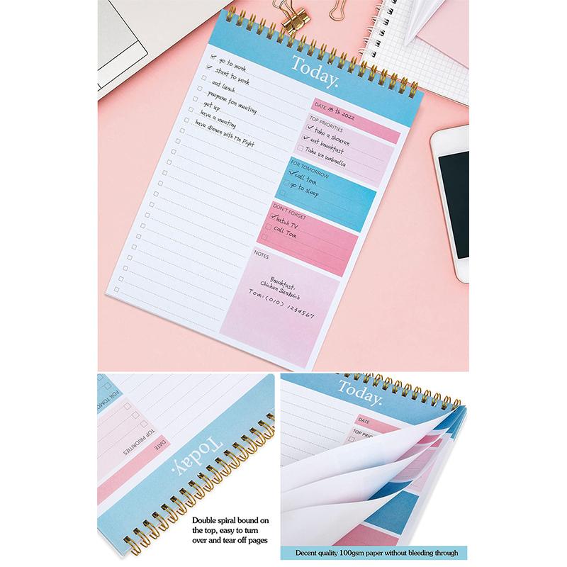 To Do List Notepad Undated Daily Planner Notebook Stationery Teacher Gift Diary Campus Agenda Office Supplies 50 Sheets