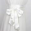 Ladies' Belts Are Decorated with Burgundy Black Silk Wide Waist Seal and Long Ice Silk Lace Soft Accessories Belt