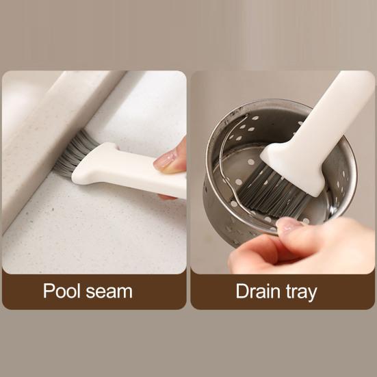 2-in-1-Reinigungsbürste für Becherdeckelspalten mit schrägen Borsten. Reinigungsbürste für Wasserflaschenabdeckungen. Dichtungsentferner. Multifunktionales Reinigungswerkzeug für Becherdeckelspalten